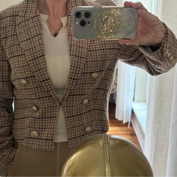 Elie Tahari lady jacket tweed plaid wool - Picture 8 of 8